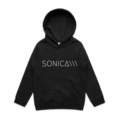 Sonica Logo Hoodie - Kids/youth Black Thumbnail